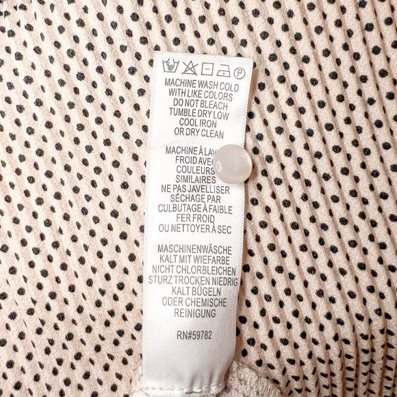 Adrianna Papell Anthropologie Light Pink with Black Polka Dot - Picture 5 of 12